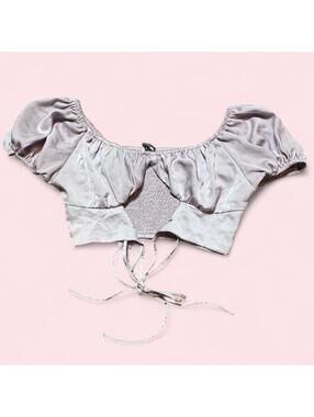 Fashion Nova Kylie Crop Top in Lavender, size Small.